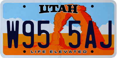 UT license plate W955AJ