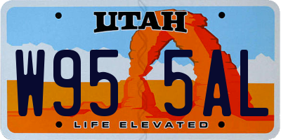UT license plate W955AL