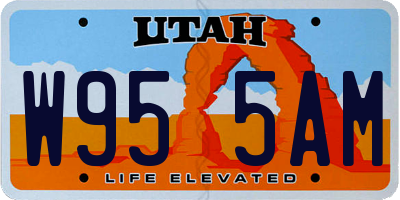 UT license plate W955AM
