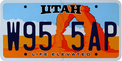 UT license plate W955AP
