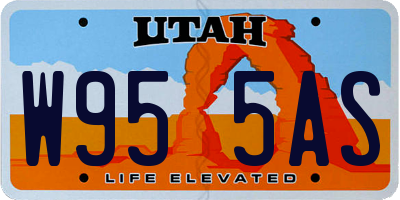 UT license plate W955AS