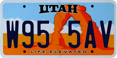 UT license plate W955AV