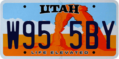 UT license plate W955BY