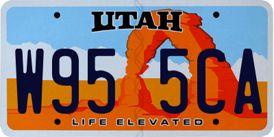 UT license plate W955CA