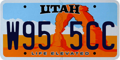 UT license plate W955CC