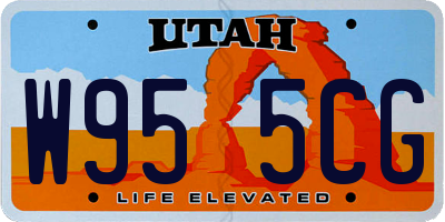 UT license plate W955CG