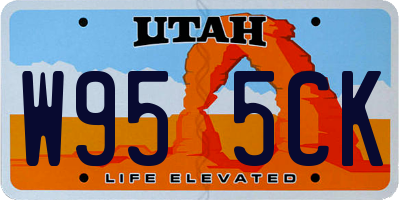 UT license plate W955CK