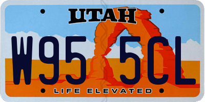 UT license plate W955CL