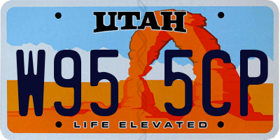UT license plate W955CP