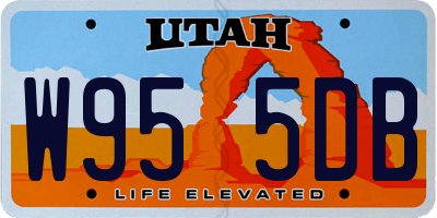 UT license plate W955DB
