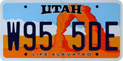 UT license plate W955DE