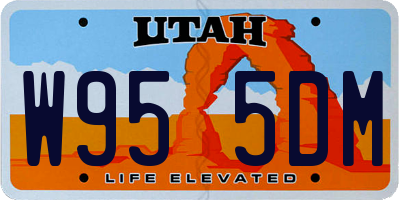 UT license plate W955DM