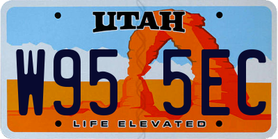 UT license plate W955EC