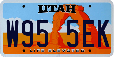 UT license plate W955EK