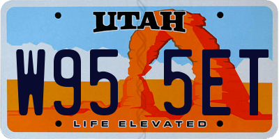 UT license plate W955ET