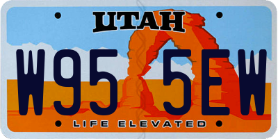 UT license plate W955EW