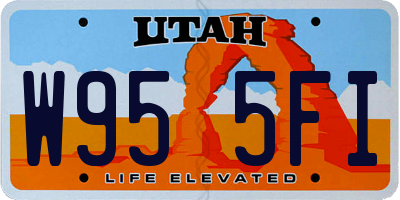 UT license plate W955FI