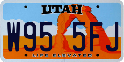 UT license plate W955FJ