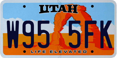 UT license plate W955FK