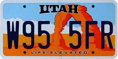 UT license plate W955FR