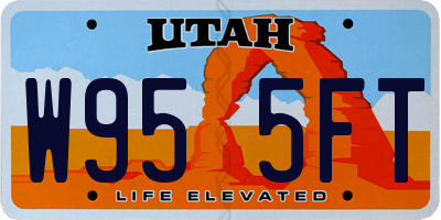 UT license plate W955FT