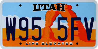 UT license plate W955FV