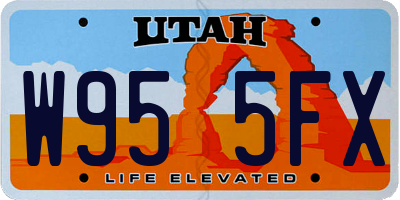UT license plate W955FX