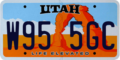 UT license plate W955GC