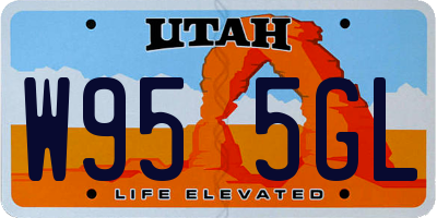 UT license plate W955GL