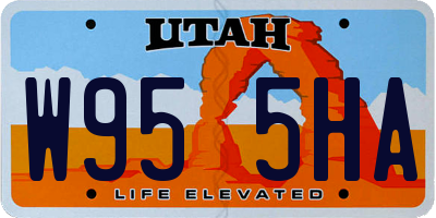UT license plate W955HA