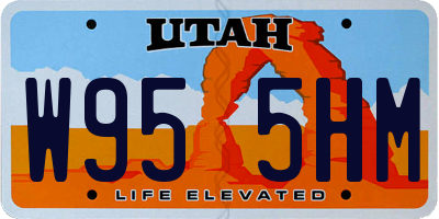 UT license plate W955HM