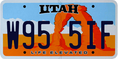 UT license plate W955IF