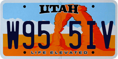 UT license plate W955IV