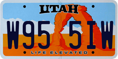 UT license plate W955IW