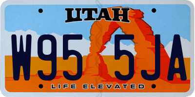UT license plate W955JA