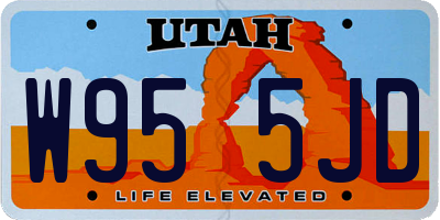 UT license plate W955JD