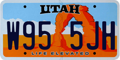 UT license plate W955JH