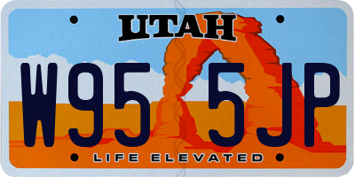UT license plate W955JP