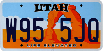 UT license plate W955JQ