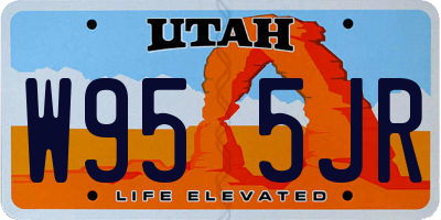 UT license plate W955JR