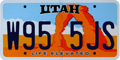 UT license plate W955JS