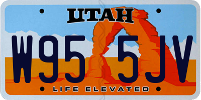 UT license plate W955JV