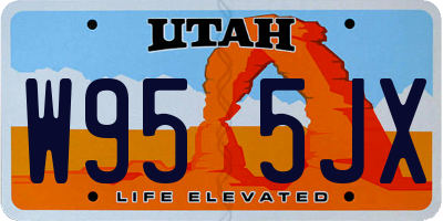 UT license plate W955JX