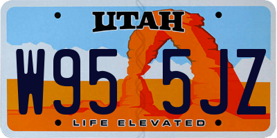 UT license plate W955JZ