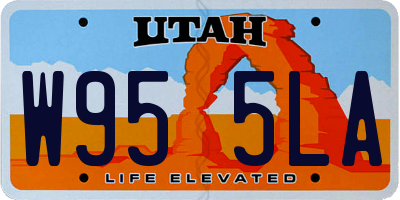 UT license plate W955LA