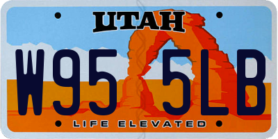 UT license plate W955LB