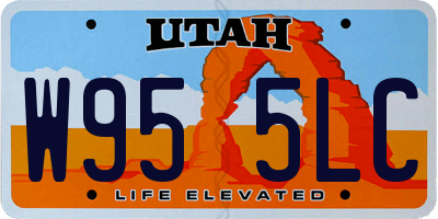 UT license plate W955LC
