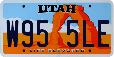 UT license plate W955LE