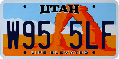 UT license plate W955LF