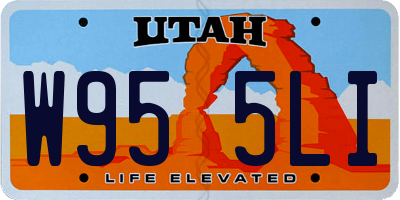 UT license plate W955LI